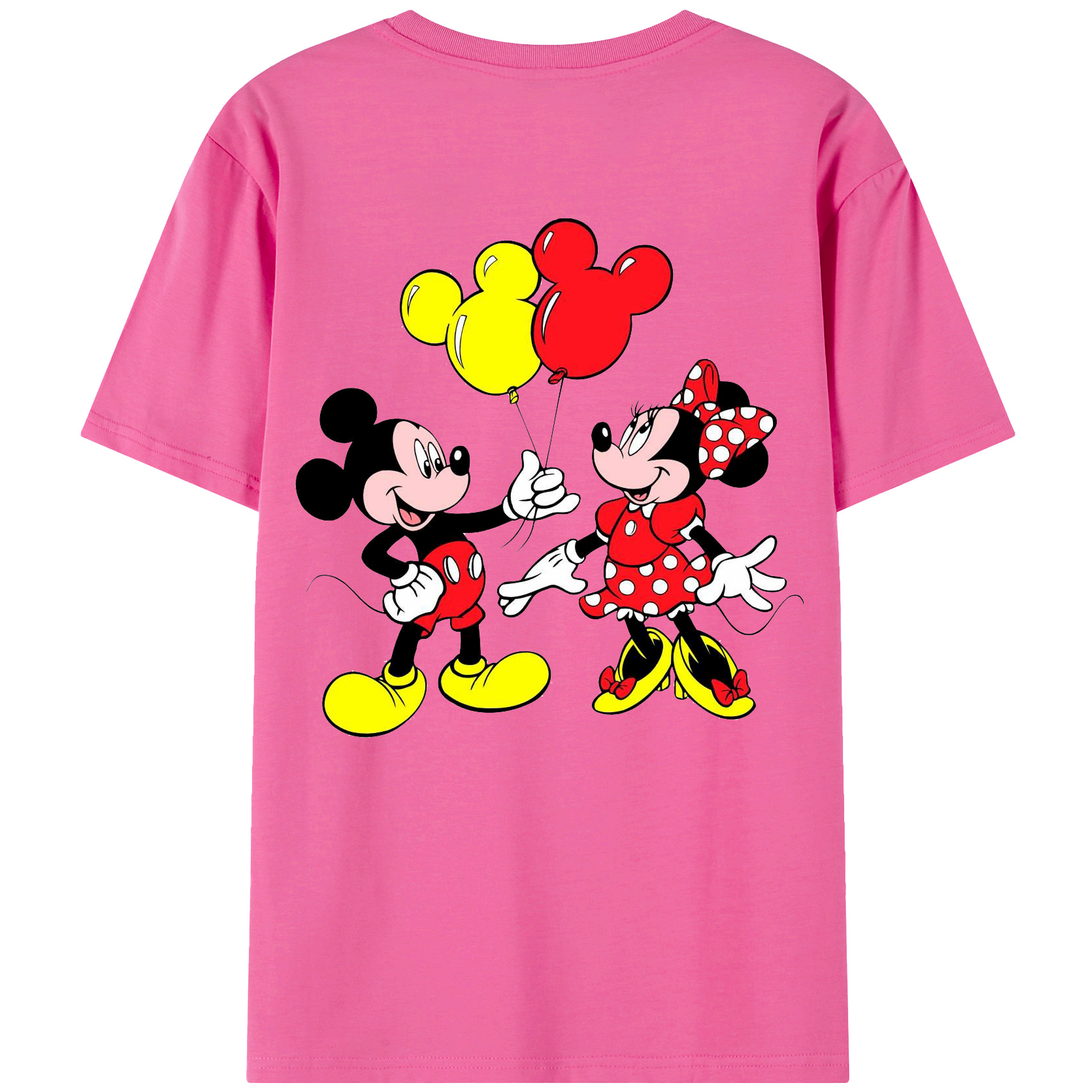 （画像用） ミッキーマウス Mickey Mouse レディース半袖Tシャツ(バックプリント)